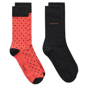 GANT 2-Pack Dot & Solid Socks